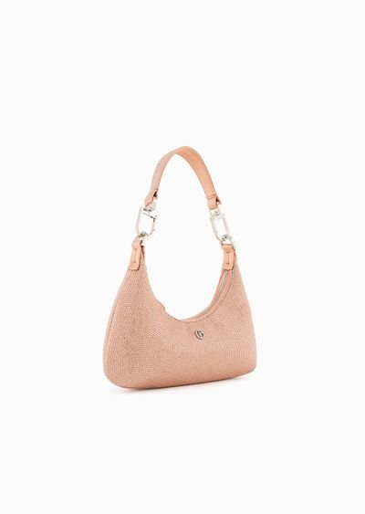 La Prima satin and rhinestone mini hobo bag - D