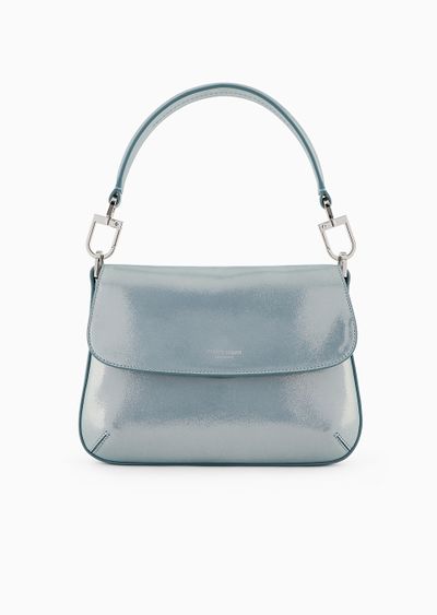 La Prima Soft small baguette bag in shiny nubuck - F