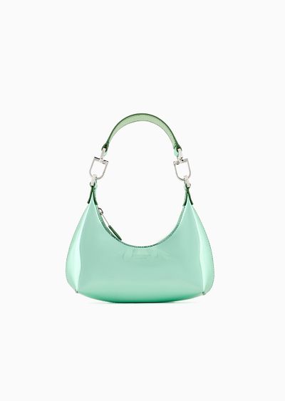 Lamé-leather la Prima mini hobo bag - F