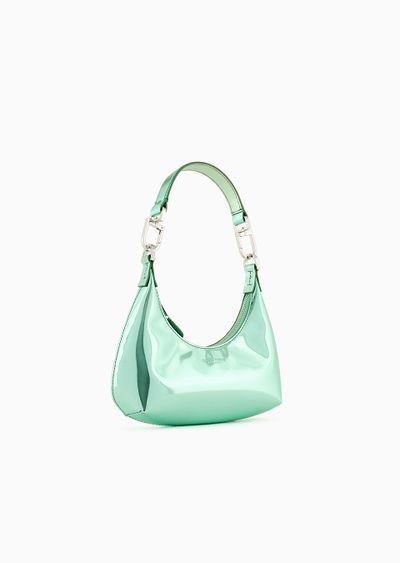 Lamé-leather la Prima mini hobo bag - D