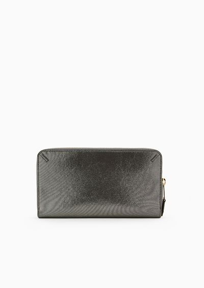 La Prima wraparound zip wallet in glossy nubuck - D