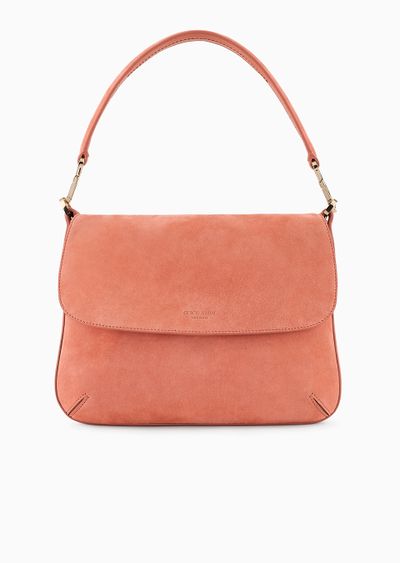 Medium la Prima Soft baguette bag in suede - F