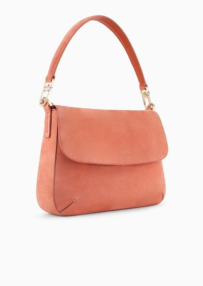 Medium la Prima Soft baguette bag in suede - D