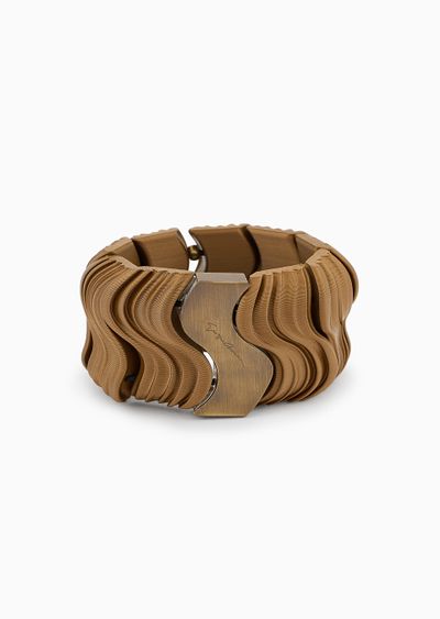 Bracelet with a wave-effect motif - F