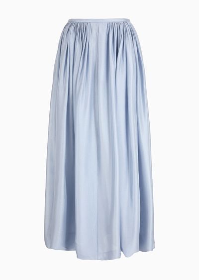 Long silk skirt - F