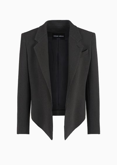 Single-breasted jacket in stretch viscose - F