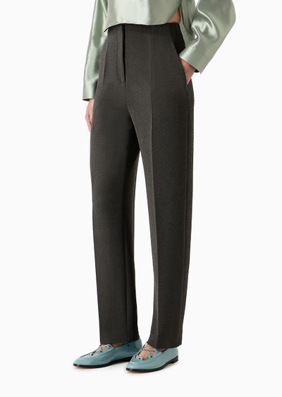 Straight trousers in stretch viscose - D