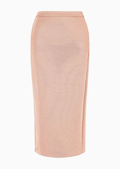 Longuette skirt in viscose bonded jersey - F