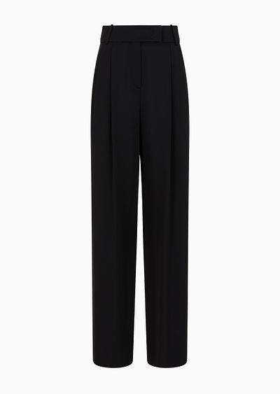 ASV triple silk-georgette double-pleat trousers - F